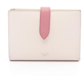 Céline-Celine Medium Strap Leather Wallet Pink-Pink