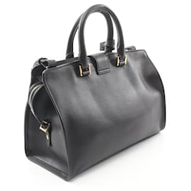 Yves Saint Laurent-Saint Laurent Leather Y Line Handbag Black-Black