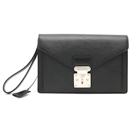 Louis Vuitton-Louis Vuitton Epi Pochette Seliere Dragonne Clutch Bag M52762-Black