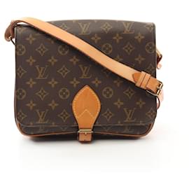 Louis Vuitton-Louis Vuitton Cartouchiere GM Shoulder Bag Brown-Brown