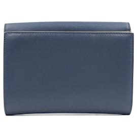 Fendi-Portefeuille en cuir Fendi Peekaboo bleu marine-Bleu