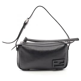 Fendi-Fendi Simply Mini Leather Shoulder Bag-Black