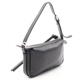 Fendi-Fendi Simply Mini Leather Shoulder Bag-Black