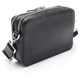 Dior-Dior Leather Strap Pouch Shoulder Bag-Black