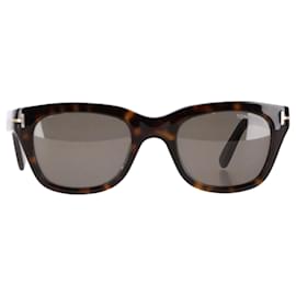 Tom Ford-Tom Ford Snowdon Wayfarer Sunglasses in Brown Tortoise Acetate-Brown