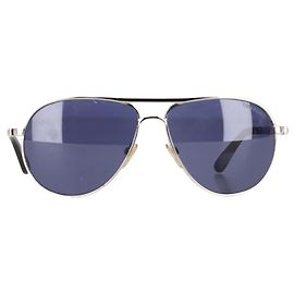 Occhiali da sole Tom Ford Marko Aviatore in metallo argento Argento