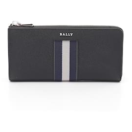 Bally-Bally Leather BLYTHEN.DSH Long Wallet Black-Black