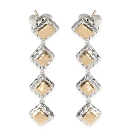 Autre Marque-John Hardy Yellow Gold & Sterling Silver Palu Drop Earrings-Silvery,Metallic