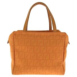 Fendi-Fendi Zucchino Canvas Handbag 501708-Orange