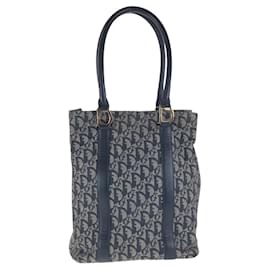 Christian Dior-Dior Canvas/Leather Trotter 2way Bag BOC0072-Blue