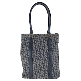 Christian Dior-Dior Canvas/Leather Trotter 2way Bag BOC0072-Blue