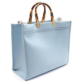 Fendi-Fendi Sunshine Medium Leather Tote Bag-Blue