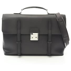 Louis Vuitton-Louis Vuitton Leather Cartable Briefcase-Grey