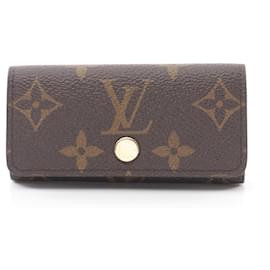 Louis Vuitton-Étui à clés Monogram Louis Vuitton-Marron