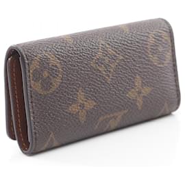 Louis Vuitton-Étui à clés Monogram Louis Vuitton-Marron