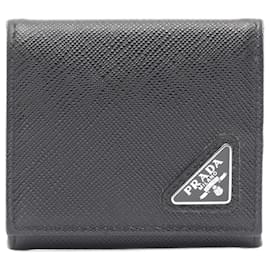 Prada-Prada Saffiano Leather Coin Case-Black
