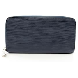Louis Vuitton-Louis Vuitton Zippy Wallet Epi Indigo Blue-Blue