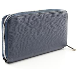 Louis Vuitton-Louis Vuitton Zippy Wallet Epi Indigo Blue-Blue