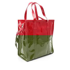 Balenciaga-Balenciaga Bazar Shopper S Tote Bag Patent Leather-Red