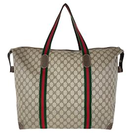 Gucci-Gucci GG Supreme Canvas Interlocking Boston Bag 012 39 6211-Metallic,Bronze