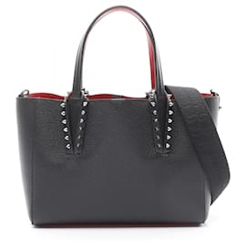 Christian Louboutin-Christian Louboutin Cabata Mini Leather Tote Bag-Black