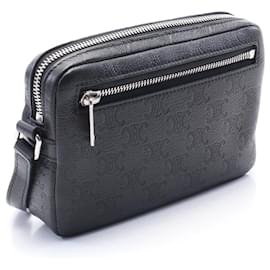 Céline-Celine Mini Camera Bag Leather Black-Black