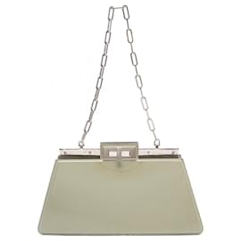 Fendi-Fendi Peekaboo Cut Medium Leather Shoulder Bag-Green