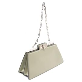 Fendi-Fendi Peekaboo Cut Medium Leather Shoulder Bag-Green
