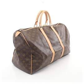 Louis Vuitton-Louis Vuitton Monogram Keepall 50 Boston Bag M41426-Brown