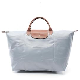Longchamp-Longchamp Nylon Leather Le Pliage Original S Boston Bag L1624089P80-Blue
