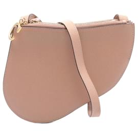 Christian Dior-Dior Pink Leather Saddle Shoulder Bag-Pink