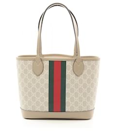 Gucci-Gucci Ophidia GG Supreme Small Tote Bag-Brown,Beige