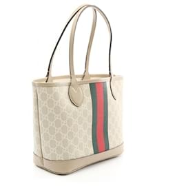 Gucci-Gucci Ophidia GG Supreme Small Tote Bag-Brown,Beige