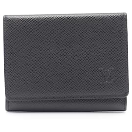Louis Vuitton-Louis Vuitton Taiga Leather Card Case-Black