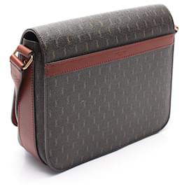Yves Saint Laurent-Saint Laurent Monogram Medium Shoulder Bag PVC Leather-Brown