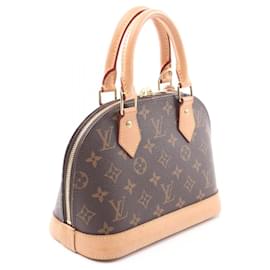 Louis Vuitton-Louis Vuitton Alma BB Handbag PVC Canvas Leather-Brown