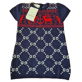 Robe imprimée, en laine, taille 12/18 mois, GUCCI, Neuf  Autre