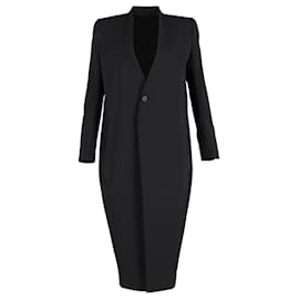 Rick Owens-Rick Owens Mid Length Coat in Black Wool-Black