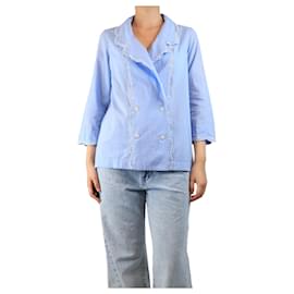 Autre Marque-Light blue embroidered shirt blouse - size S-Blue