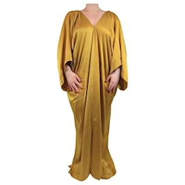 Autre Marque-Yellow silk maxi dress - One size-Yellow