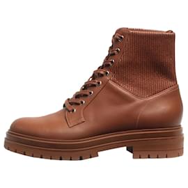 Gianvito Rossi-Bottes Tan Martis - taille EU 41-Marron
