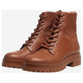 Gianvito Rossi-Bottes Tan Martis - taille EU 41-Marron