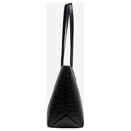 Autre Marque-Black croc effect tote bag-Black