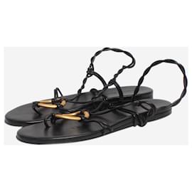 Proenza Schouler-Black Embellished leather sandals - size EU 38-Black