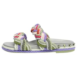 Valentino-Teal braided rope sandals - size EU 38-Green