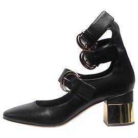 Chloé Black Alize leather pumps - size EU 38 Black