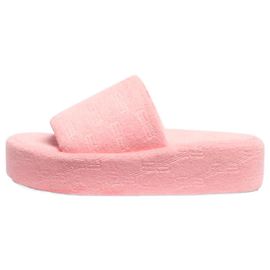 Balenciaga Serviette rose douce avec monogramme BB - taille EU 37 Rose
