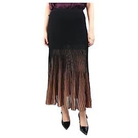 Ulla Johnson-Black and bronze lurex midi skirt - size M-Multiple colors