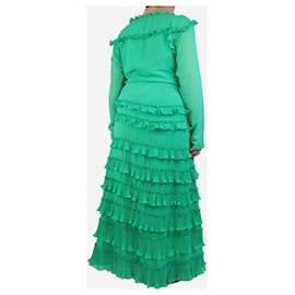 Autre Marque-Green ruffle tiered maxi dress - size UK 12-Green