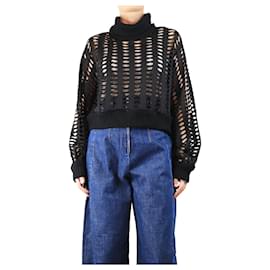 Autre Marque-Black cut-out detail top - size S-Black